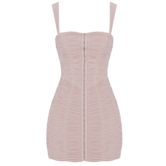 NWT House of CB Crystal Cate Ruched Mini Dress - Sz L - Picture 4 of 12